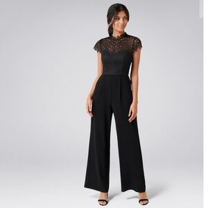 Ever New Black Lace Jumpsuit